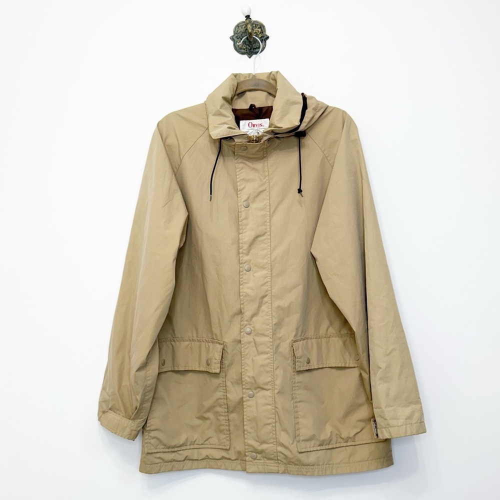 Orvis Vintage Gore-Tex Khaki Tan Raincoat Field Jacket Men’s Size Medium